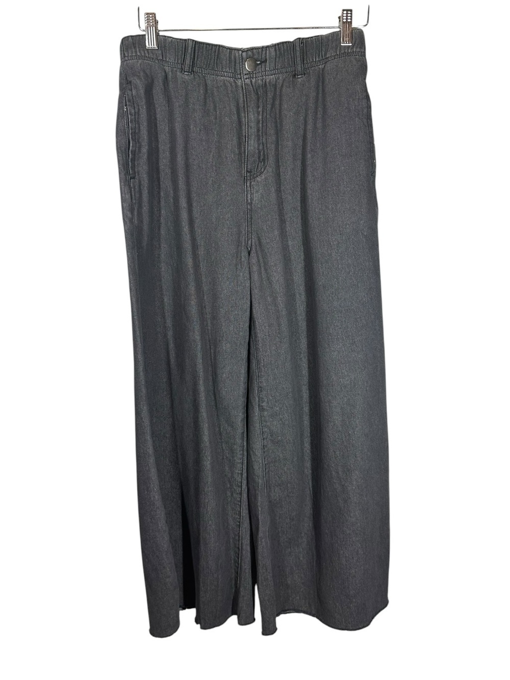 THREE BIRD NEST Women’s Medium Wide Leg Black/Grey lightweight flowy Denim Pants